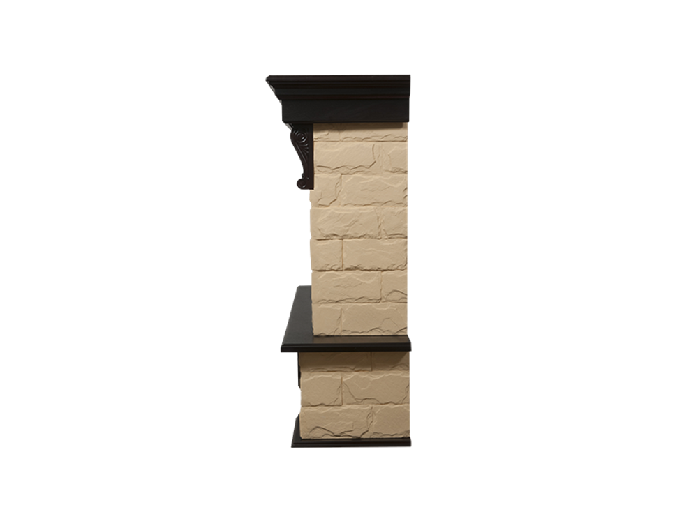 Портал Firelight Forte 30S камень бежевый, шпон венге