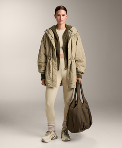 OYSHO Легинсы Evermove с высокой посадкой и длиной до щиколотки, светло-бежевый меланж