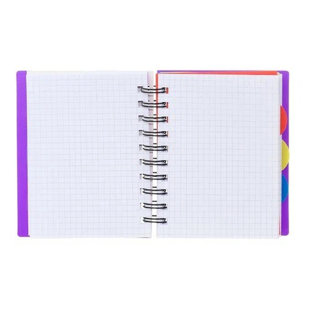 Блокнот Basir, формат А6, серия "Office", пластиковая обложка, 14.5*10 см, 120 листов, 3 цветных пластиковых разделителя, 4 цвета ассорти