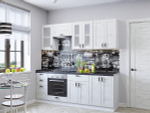Прямая модульная кухня Лофт-01 Nordic Oak - Белый 2140*2200*600