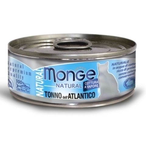 Monge Cat Natural консервы для взрослых кошек с кусочками атлантического тунца