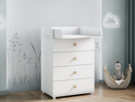 Детский комод Compact с пеленальным столиком цвет белый