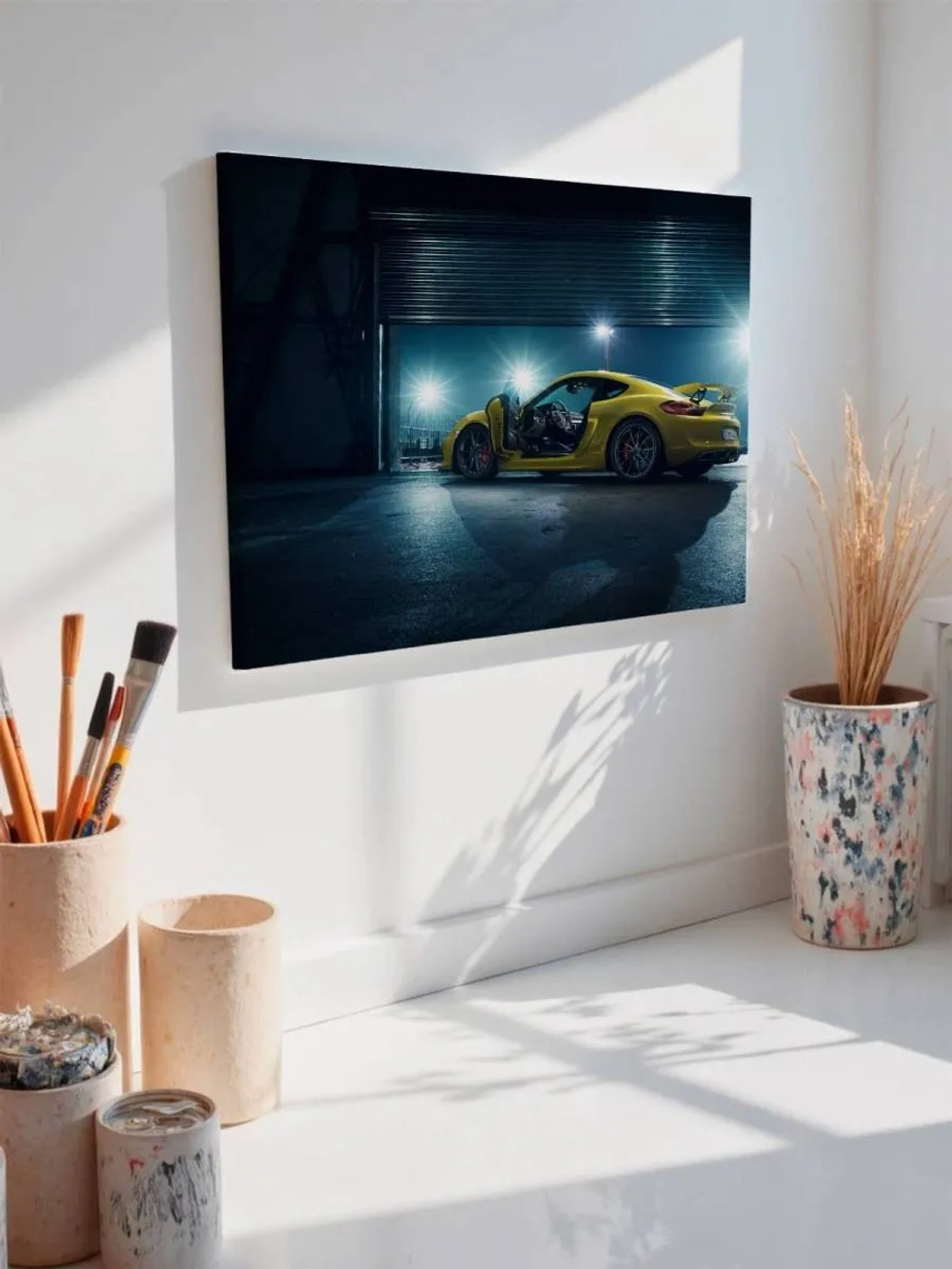 Картина на стену 40 X 50 Желтая машина