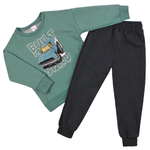 Костюм д/мальчика (джемпер+брюки) КМ-837/2 р.122 "Велик-2" шалфей/синий меланж (Ивашка)