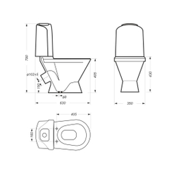 Крышка для бачка унитаза SANITA LUXE CLASSIC CSCSLTL01. Товар уцененный