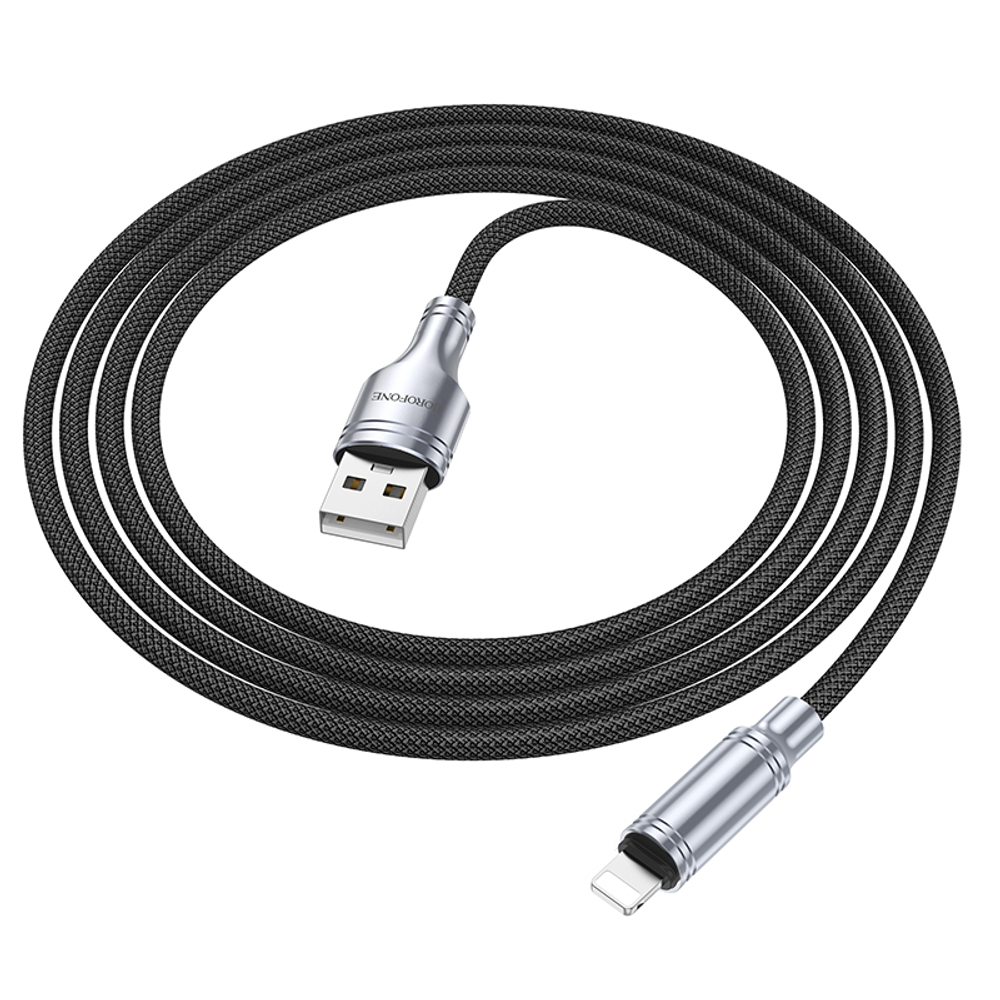 Кабель USB - Lightning BOROFONE BU40 (черный) 1м