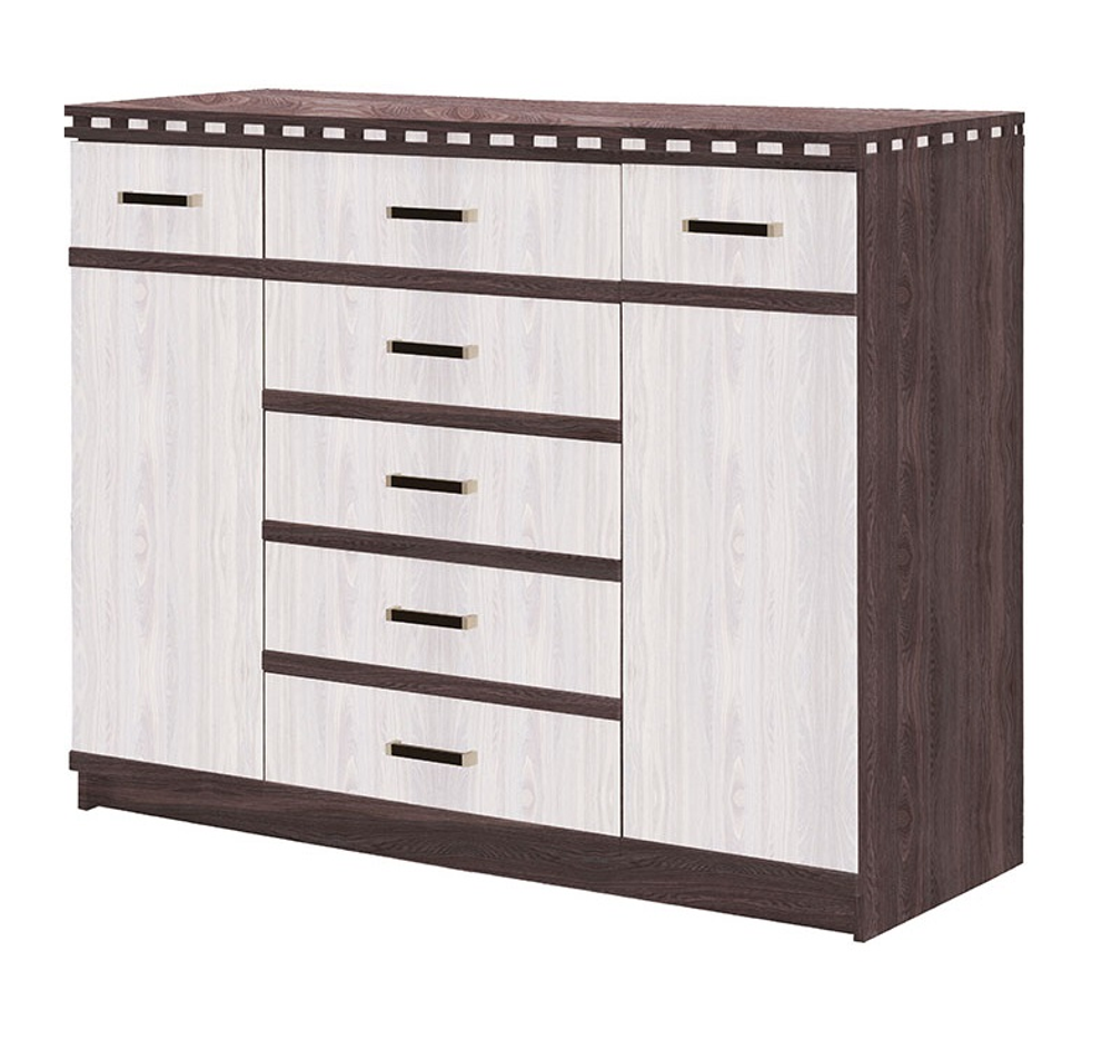 Комод №3 Ольга-13 Ясень анкор темный/ясень анкор светлый