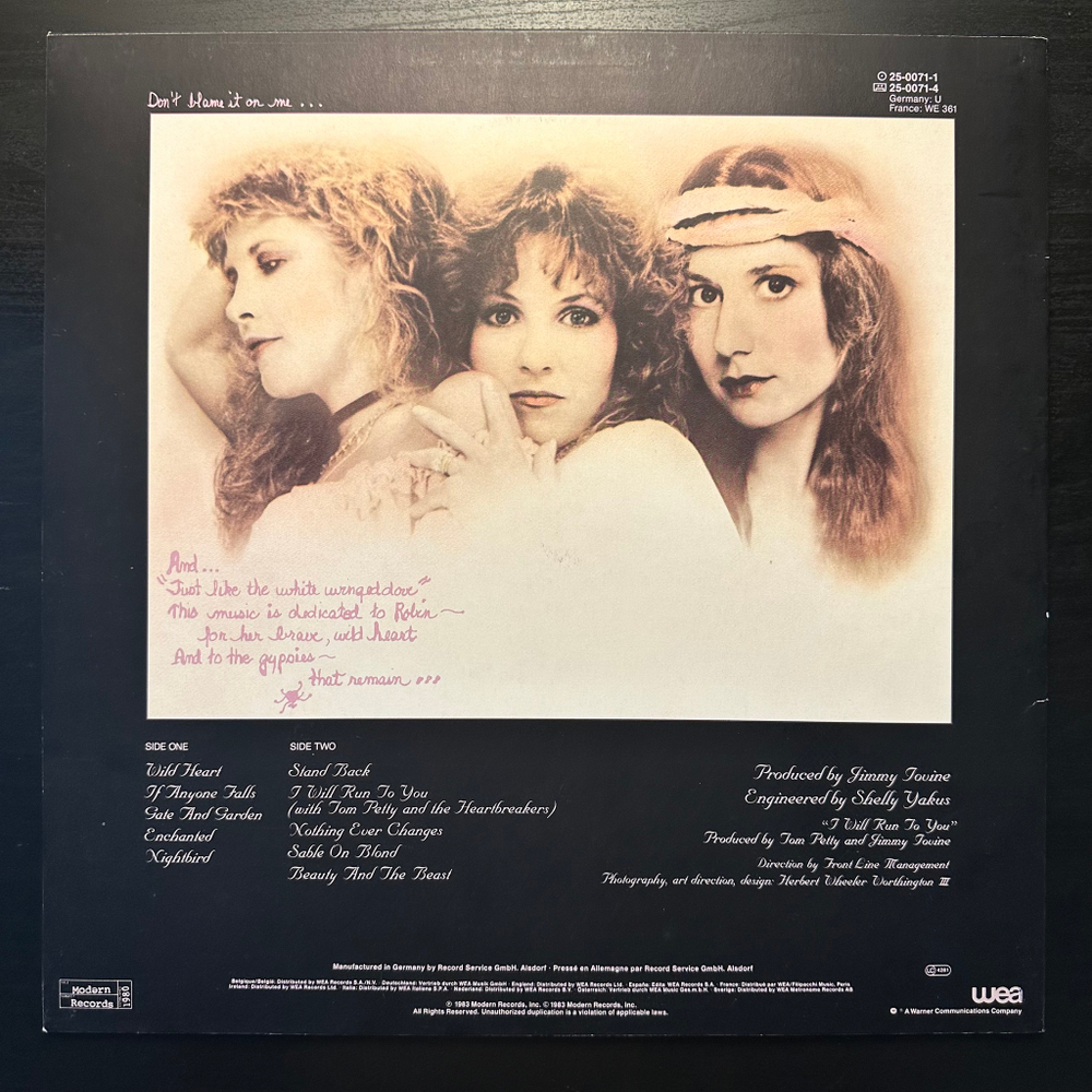 Stevie Nicks - The Wild Heart (Скандинавия 1983г.)