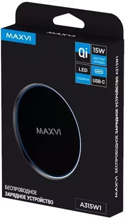 Беспроводное зарядное устройство A315W2 Maxvi dark grey