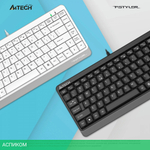 Клавиатура A4Tech Fstyler черный/серый (FKS11)