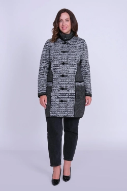 Кардиган К 1325/черно-белый