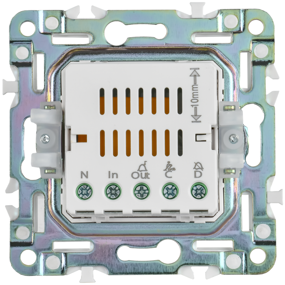 SKANDY Кнопка звонка с индикацией для отелей 10А SK-V17Sa песочный IEK