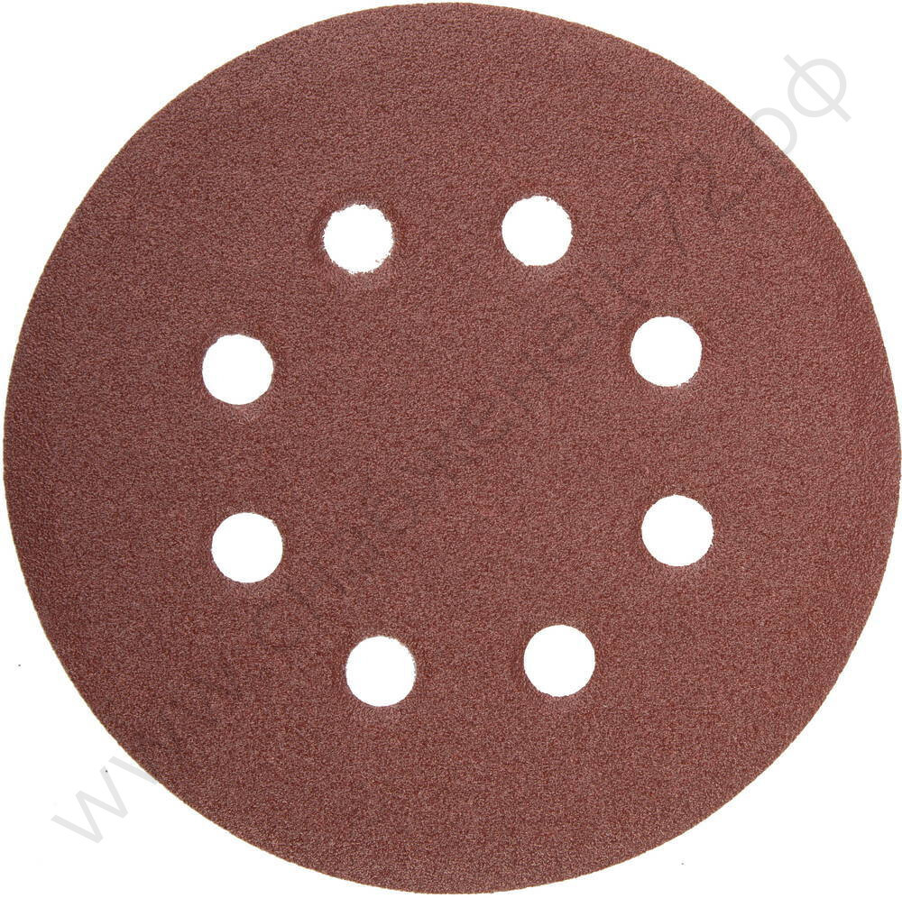 Круг шлифовальный универсальный STAYER ″MASTER″ из абразивной бумаги на велкро основе, 8 отверстий, Р80, 125мм, 5шт