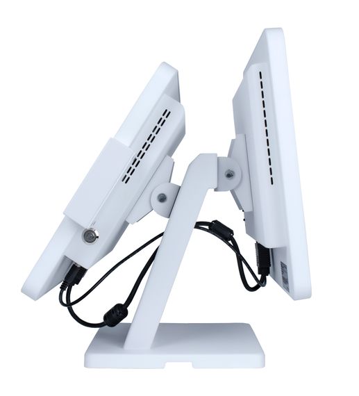 Сенсорный моноблок POScenter Atlas (15&quot;, PCAP, J4125, RAM 4Gb, SSDM2 128Gb, MSR) без ОС, БЕЛЫЙ, S-90 стенд с возможностью установки второго монитора