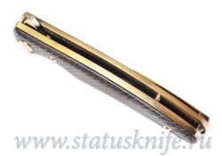 Нож Чебуркова Ворон М390 Карбон Лимитированная серия "Golden Raven"фотография - 10