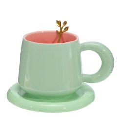 GAEM Кружка с блюдцем и ложкой, 300 мл, L16 W13 H10 см, 4в.