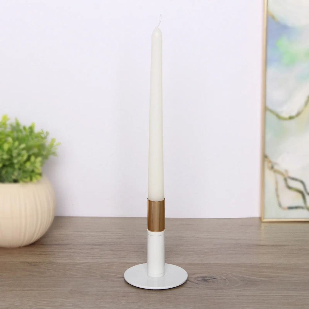 Подсвечник «GLOSS» 8*10 см, Белый/золото