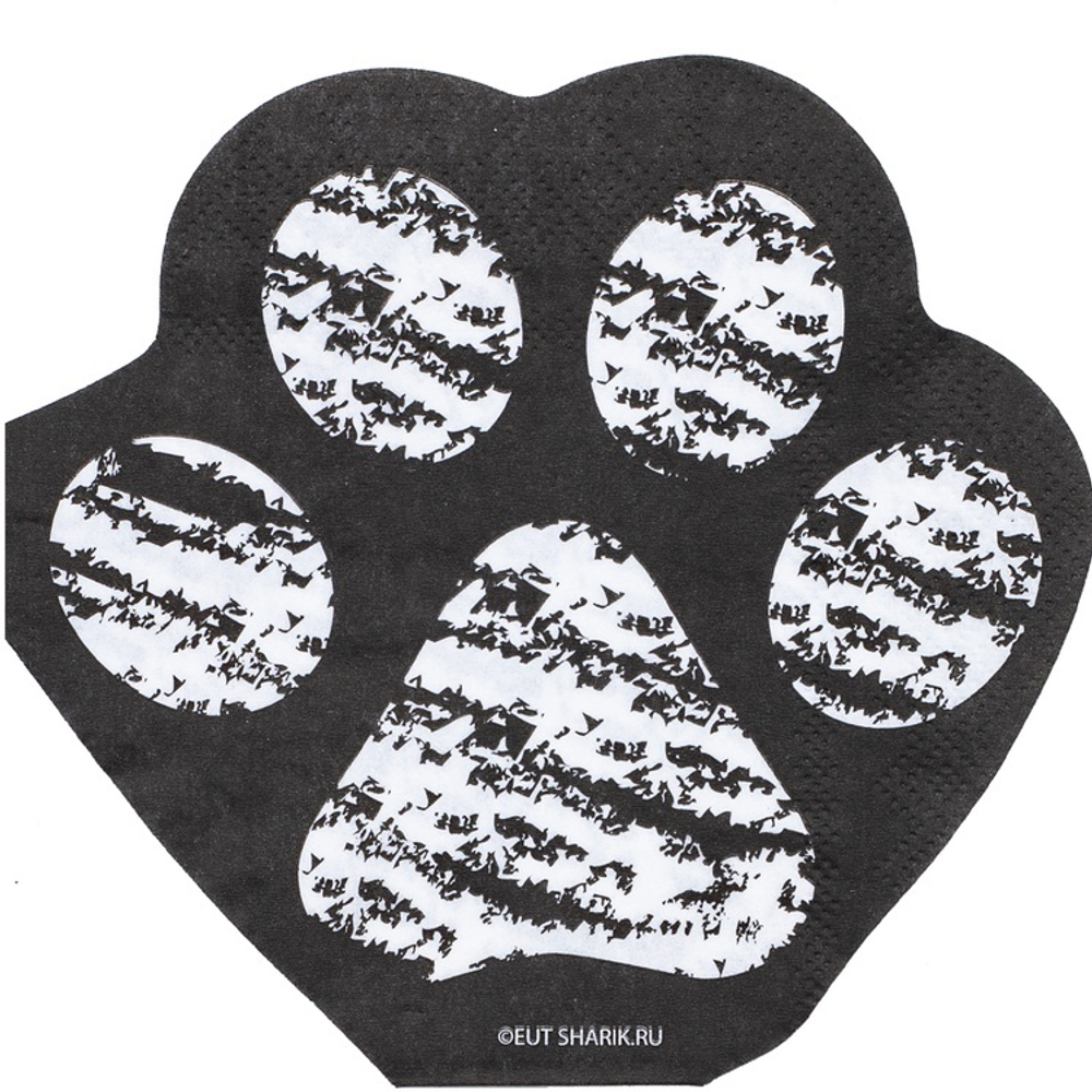 Салфетки фигурные «Лапки котика», 33 см, 12 шт