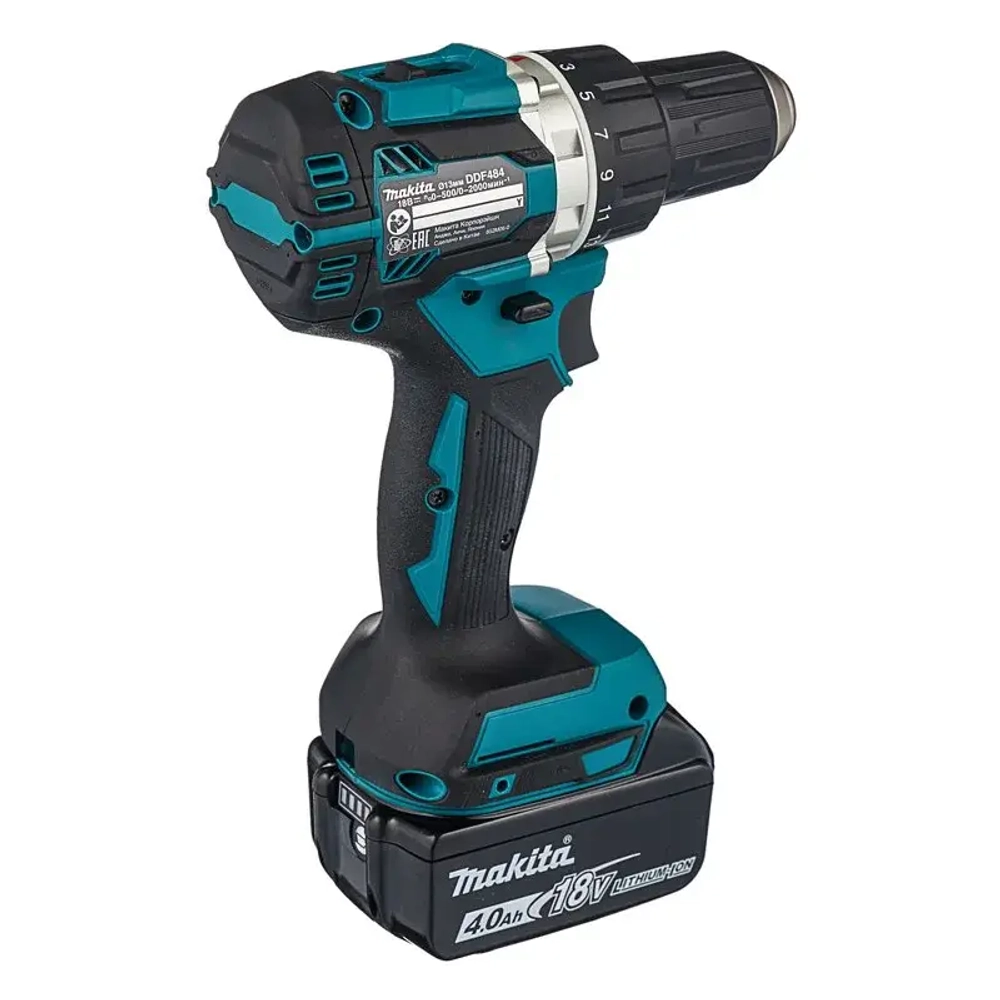 Makita DDF484RME дрель-шуруповер (2 x 4 Ач, ЗУ)