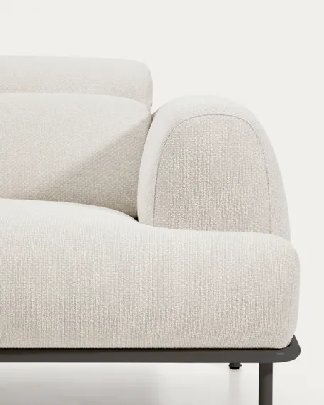 3-местный диван Aurum цвета экрю с откидывающимся подголовником