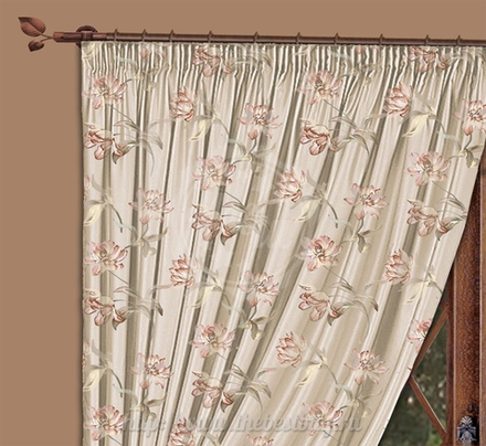 Шторы блэкаут: Фрейзи  (арт. 1114-1)  - (170х270)х2 см. - бежевые