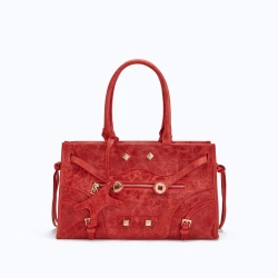 MANC КОЖАНАЯ СУМКА "ZOUZOU", КРАСНЫЙ