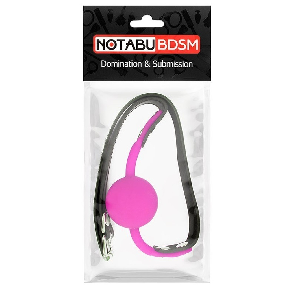 Кляп NotabuBDSM силикон фуксия 4 см