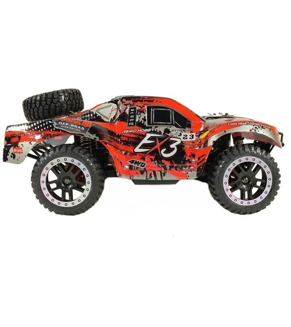 Радиоуправляемый шорт-корс Remo Hobby EX3 Brushless UPGRADE (красный) 4WD 2.4G 1/10 RTR