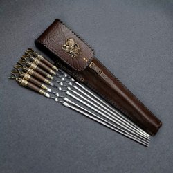 Подарочный набор шампуров "Орлы на охоте"