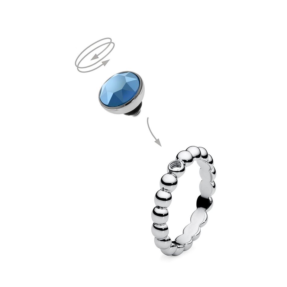 Шарм Qudo Bottone metallic blue 680175 BL/S