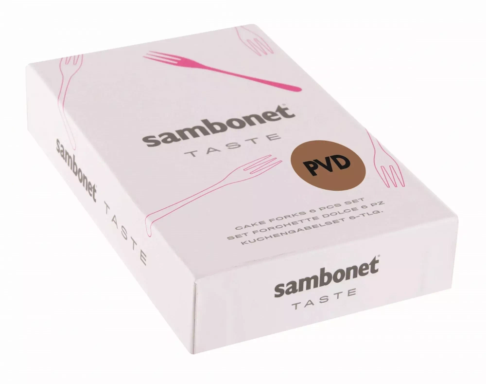 Sambonet - Набор из 6 вилок для шампанского Taste PVD / артикул   52553PA5  / GTIN 8014808164361