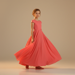 Шелк однотонный коралловый