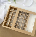 Коробка для 25 конфет  22*22*3.5 (крафт)