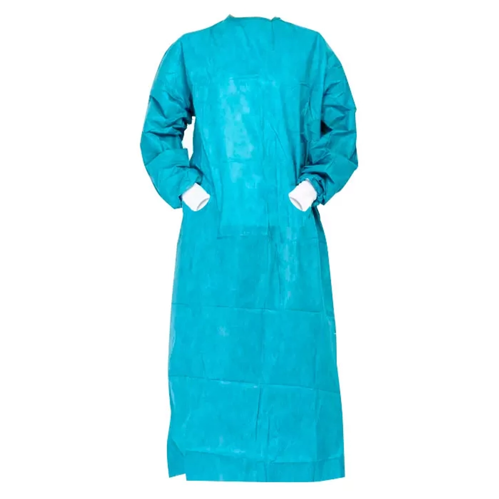 Халат хирургический стерильный Стандарт 140 см плотность 42 размер 46-48 ворот рукав манжета
