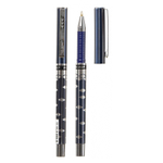 Ручка шариковая, масляная, Piano, синие чернила, серия "Romb", синий корпус с рисунком, 50 шт