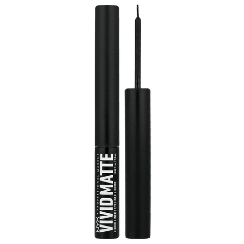 NYX Professional Makeup, Матовая жидкая подводка для глаз, 01 черная, 2 мл (0,06 жидк. Унции)