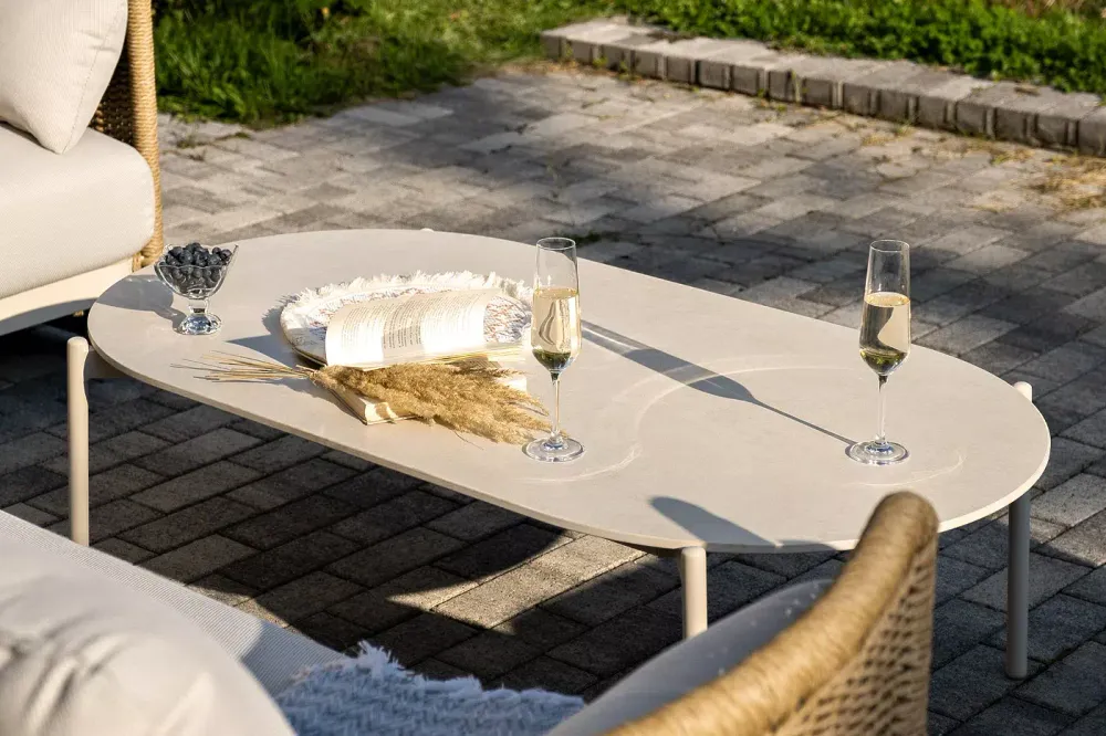 "Аликанте" лаунж-зона из искусственного ротанга, цвет соломенный