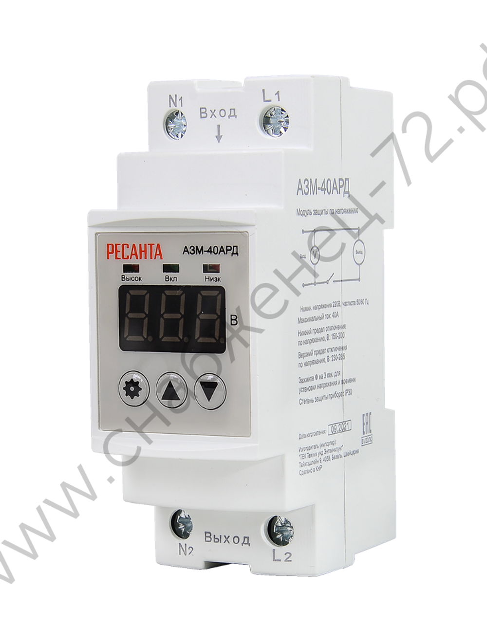 Блок защиты по напряжению Ресанта АЗМ-40АРД (регулируемый, с дисплеем)