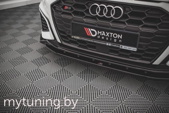 Сплиттер бампера переднего V.3 для AUDI A3 S-Line / S3 8Y (20-...)