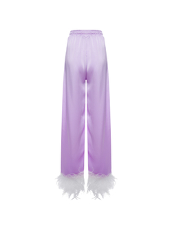 GIULIA N Брюки с перьями - лавандовый