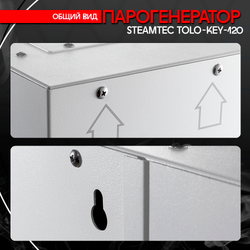 Steamtec TOLO KEY 120 - 12 кВт (стандартный модуль управления), парогенератор для хамама и турецкой бани