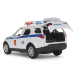 Модель ин. мет. "Land Rover Discovery. Полиция" 12см,откр. двери, белый в кор (Технопарк)