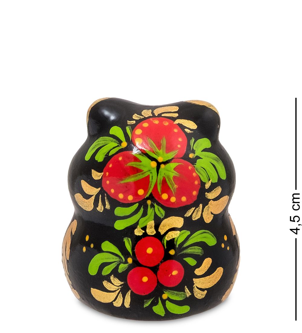 ГЛ- 973 Фигурка «Сова» нов. хохлома (Гжельский фарфор)