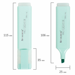 Текстовыделитель BRAUBERG "ORIGINAL PASTEL", БИРЮЗОВЫЙ, линия 1-5 мм, 151694