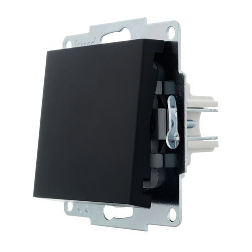 VESNA 742 4288 100 Выключатель черный матовый (механизм)