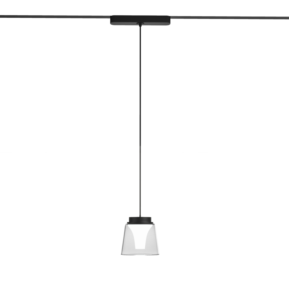 DK5377-BK Светильник для трека Air, серия Hang 2700-6500 со светодиодом, ?90*86mm, 48V DC, 4W, RA?95, 120°, 2700-6500K, IP20, черный, алюминий, стекло, акрил