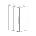 Душевой уголок Slim-N VSR-4SN8013CLB, 1300*800, черный, стекло прозрачное, , шт