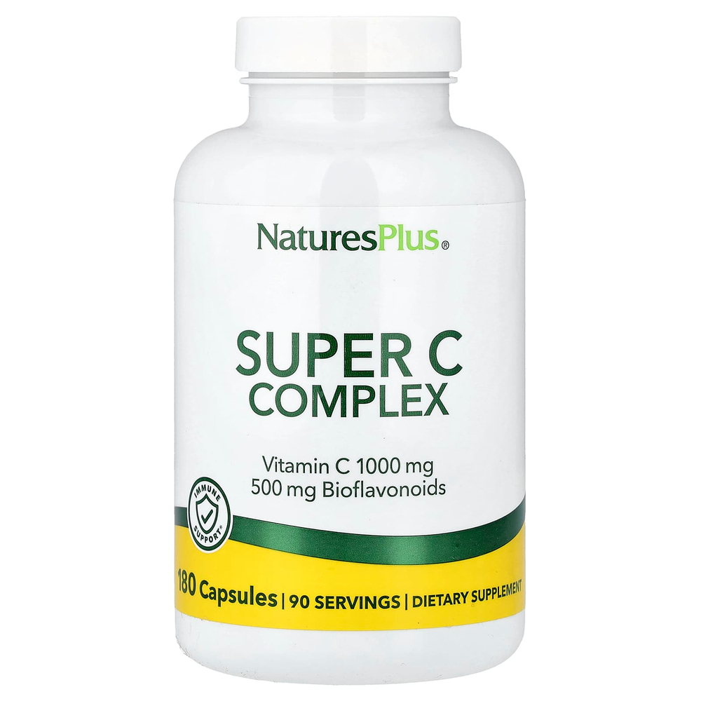 NaturesPlus, Super C, комплекс с витамином C, 180 капсул