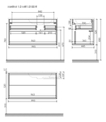 Тумба с раковиной Sancos Marmi 1.0 100 см MR1.0100REG дуб галифакс натуральный
