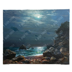 Свиридов С. А. (р. 1964 г.) Полная луна. Холст, масло. Крым, 2021 г.